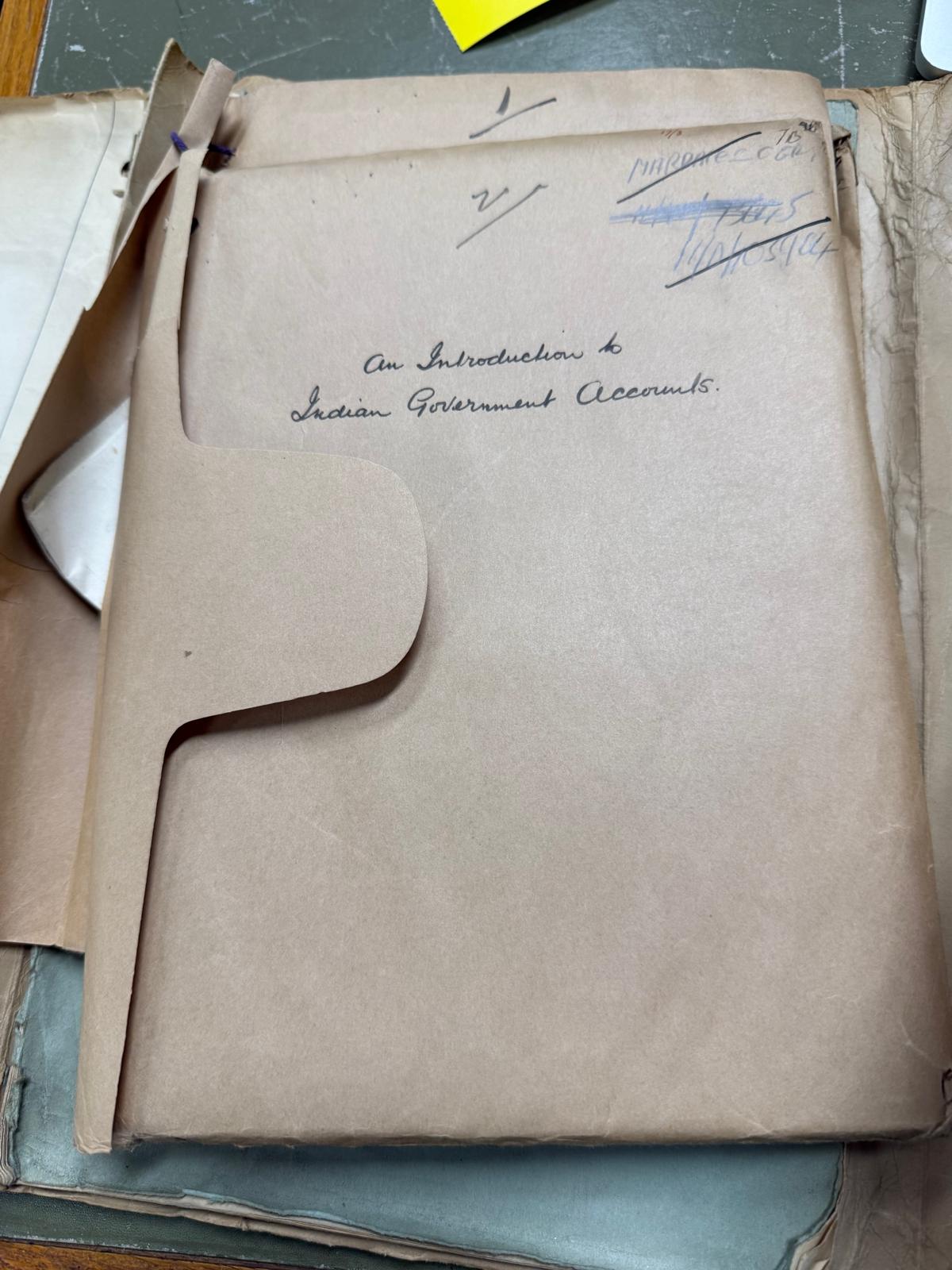 An Introduction to Indian Government Accounts — archival document